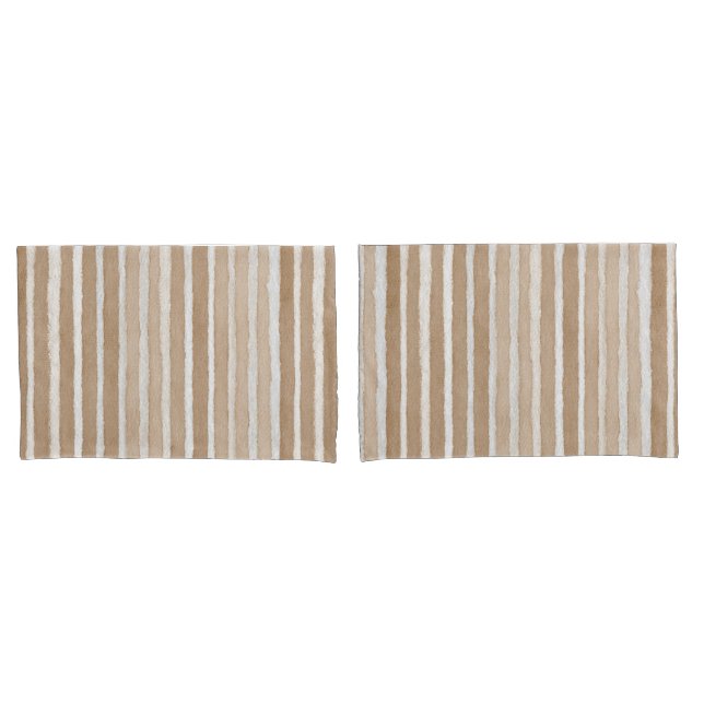 Cream & Brown Hearts Valentine's Day Pillowcase (Front-Set)