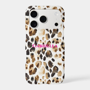 Cream Brown Leopard Animal Print