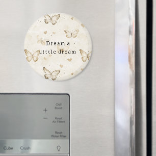 Cream Butterflies Hearts Dream Magnet