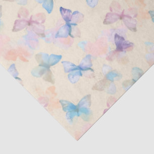 Cream Butterfly Decoupage Tissue Paper