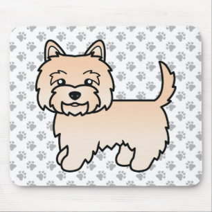 Cream Cairn Terrier Cute Cartoon Dog Mouse Mat
