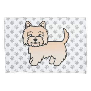 Cream Cairn Terrier Cute Cartoon Dog Pillowcase