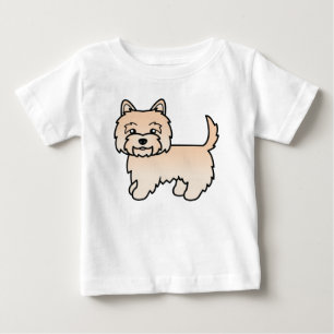 Cream Cairn Terrier Dog Cartoon Caricature Artwork Baby T-Shirt