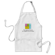 Periodic table Cream Cakes - the chemical formula for naughty but nice apron