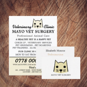 Cream Cat, Veterinarian, Veterinary Service Flyer