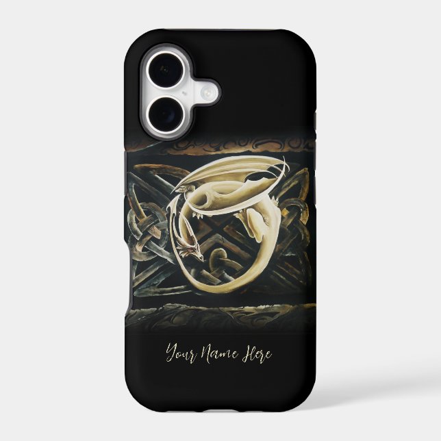 Cream Celtic Art Dragon Fantasy (Back)