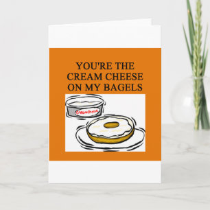cream cheese and bagels holiday card