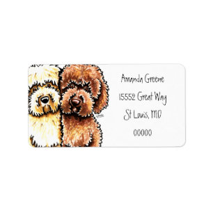 Cream Chocolate Labradoodles Label