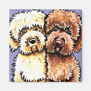Cream Chocolate Labradoodles Magnet