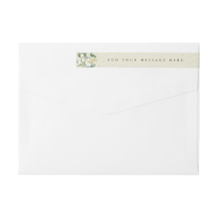 Cream Christmas Snowberry+Eucalyptus Skinny Wrap Around Label