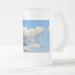 Cream clouds frosted glass beer mug