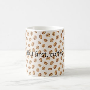 Cream Coffee Beans Mug