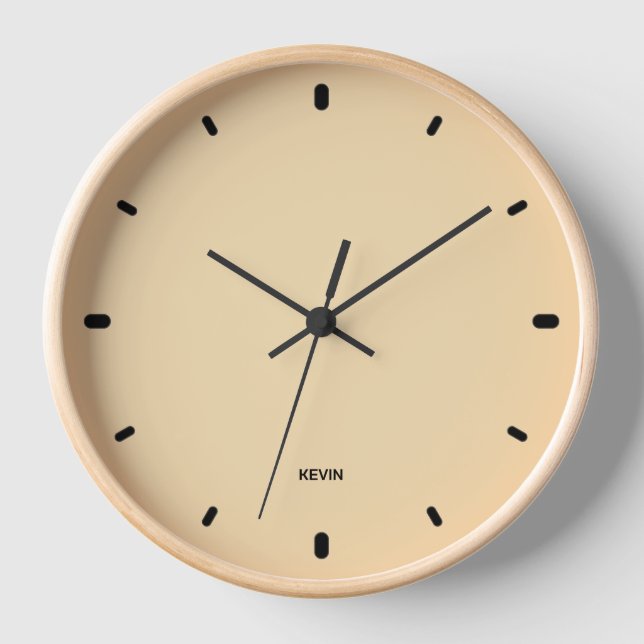 Cream color clock face & black hours and numbers (Front)