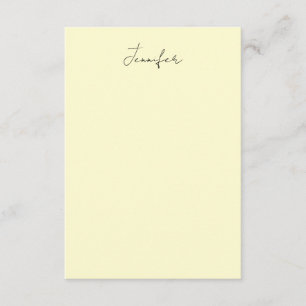 Cream color elegant modern minimalist plain name enclosure card