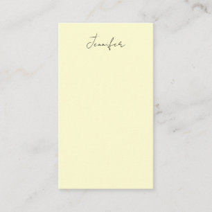 Cream color elegant modern minimalist plain name enclosure card