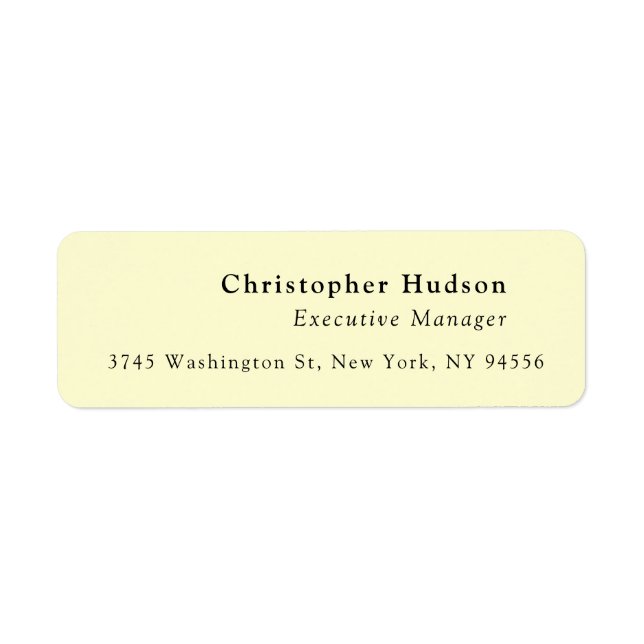 Cream Color Minimalist Modern Simple Plain  (Front)