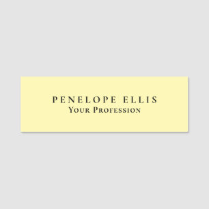 Cream Color Unique Original Classical Professional Name Tag