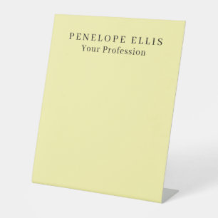 Cream Color Unique Original Classical Professional Pedestal Sign