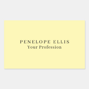 Cream Color Unique Original Classical Professional Rectangular Sticker