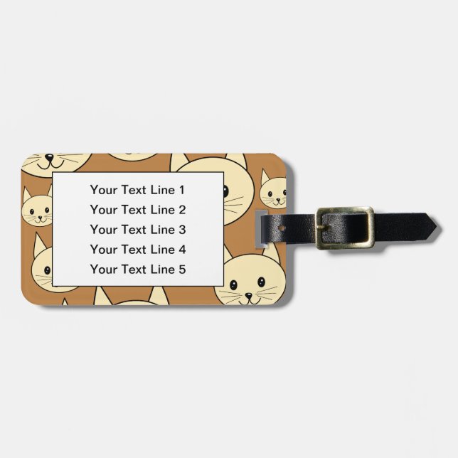 Cream Colour Cats. Luggage Tag (Front Horizontal)