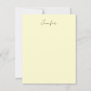 Cream colour elegant modern minimalist plain name
