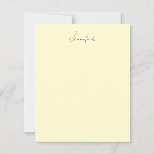 Cream colour elegant modern minimalist plain name (Front)