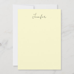 Cream colour elegant modern minimalist plain name card