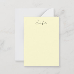 Cream colour elegant modern minimalist plain name card