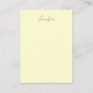 Cream colour elegant modern minimalist plain name enclosure card