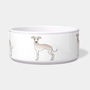 Cream Colour Italian Greyhound Cute Cartoon Dogs