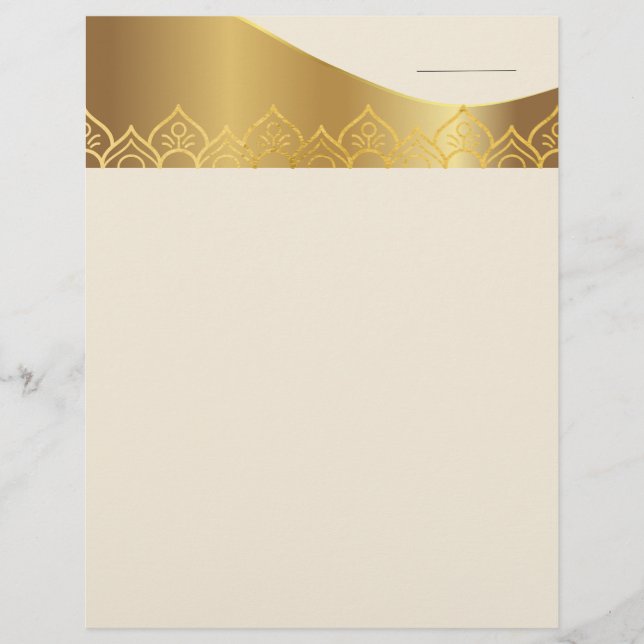 Cream colour Letter head paper Custom Letterhead (Front)