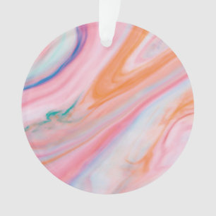 cream colour  marble Acrylic Circle Ornamen Ornament