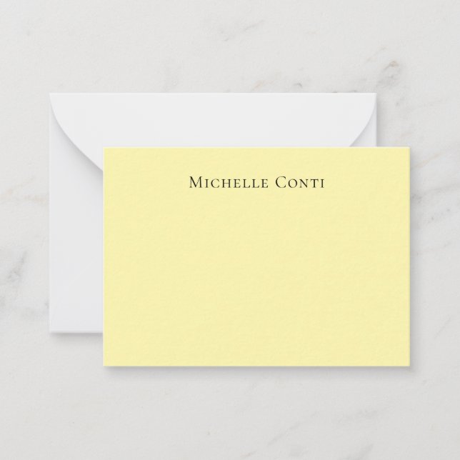 Cream Colour Minimalist Plain Elegant Card (Front)