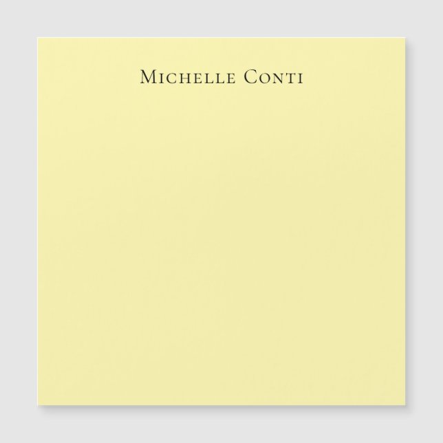 Cream Colour Minimalist Plain Elegant Magnetic Car (Front)