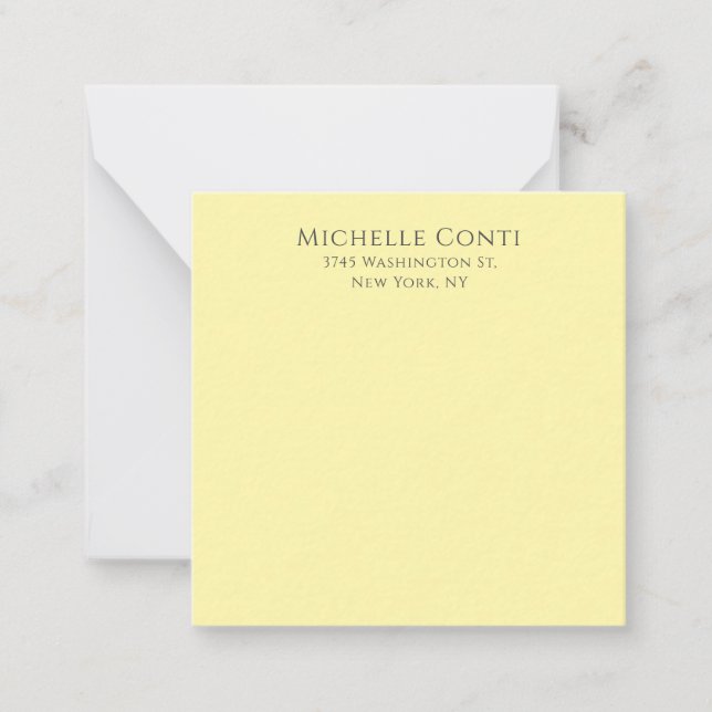 Cream Colour Minimalist Plain Elegant Modern  Card (Front)