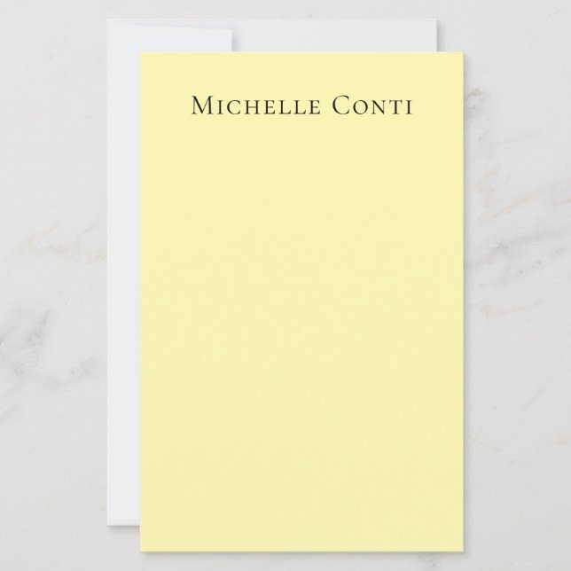 Cream Colour Minimalist Plain Elegant Paper Sheet (Front)