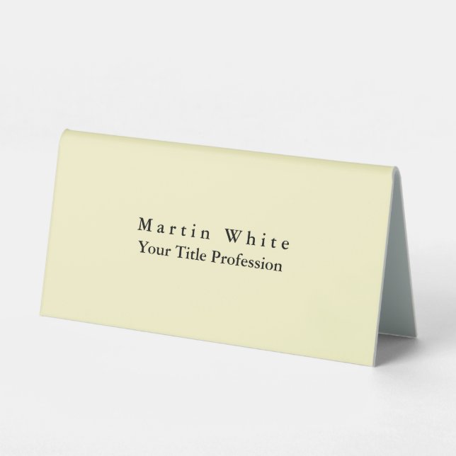 Cream Colour Plain Elegant Professional Modern (Front)