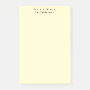 Cream Colour Plain Elegant Professional Modern Post-it Notes