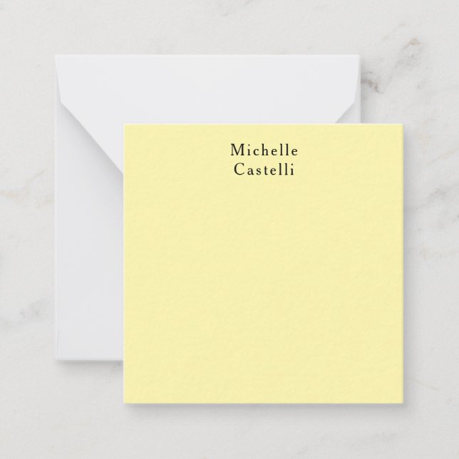 Cream Colour Professional Unique Classic Your Name Card (Front)