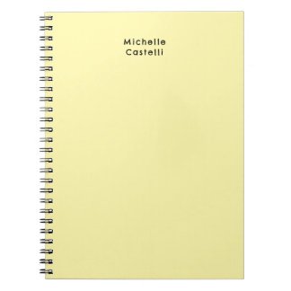 Cream Colour Professional Unique Classic Your Name Notebook
