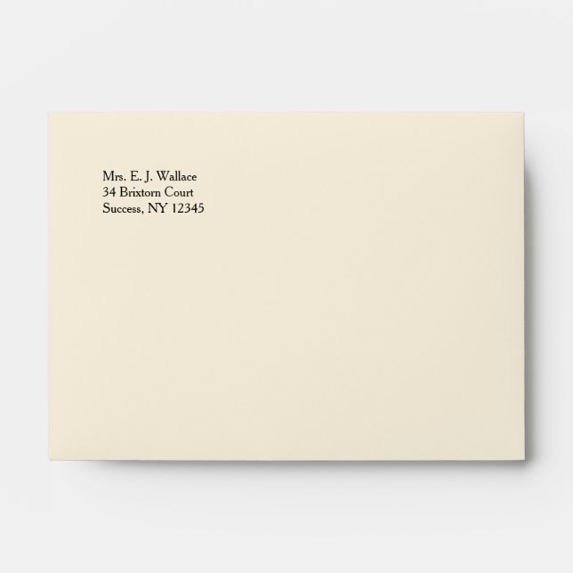 Cream Coloured Envelopes (Front)