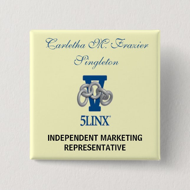 Cream-Coloured Name Badge (Front)