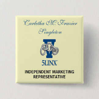 Cream-Coloured Name Badge