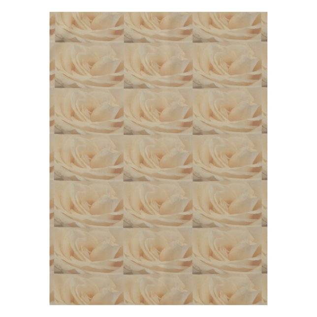 Cream Coloured Rose Closeup Tablecloth (Front)