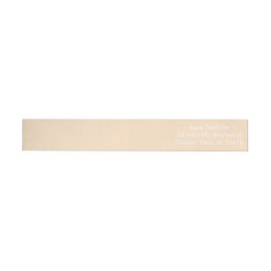 Cream  Contemporary Matching Colour Wrap Around Label