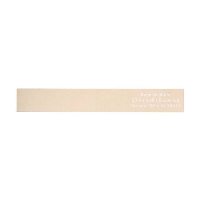 Cream  Contemporary Matching Colour Wrap Around Label (Individual)