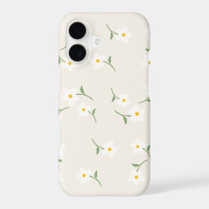 Cream Daisy Phone Case Elegant Botanical Floral