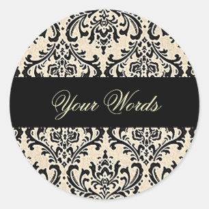 Cream Damask ~ Stickers