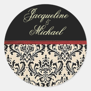 Cream Damask Template ~ Stickers