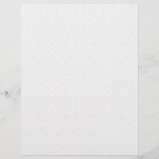 Cream Damask Wedding Stationery (Front)